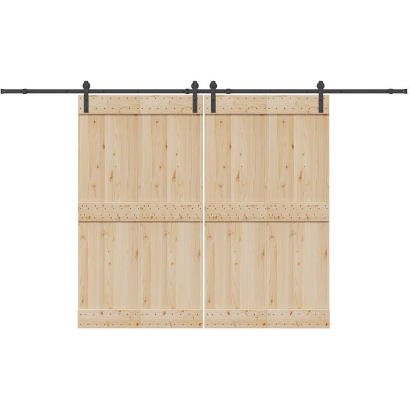 foto del prodotto vidaxl kit di binari per porte scorrevoli 366 cm acciaio nero