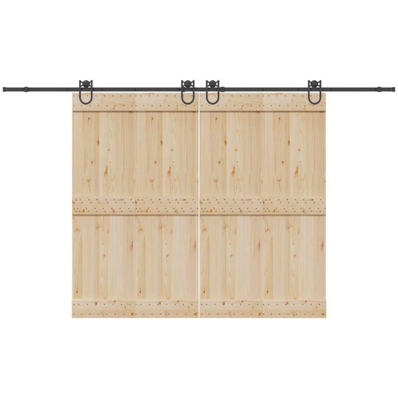 foto del prodotto vidaxl kit di binari per porte scorrevoli 366 cm acciaio nero