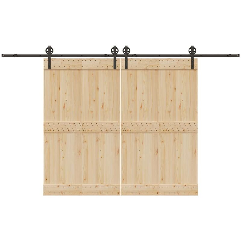 foto del prodotto vidaxl kit di binari per porte scorrevoli 366 cm acciaio nero