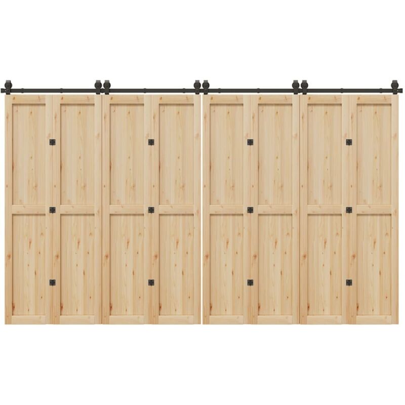 foto del prodotto vidaxl kit di binari per porte scorrevoli 366 cm acciaio nero