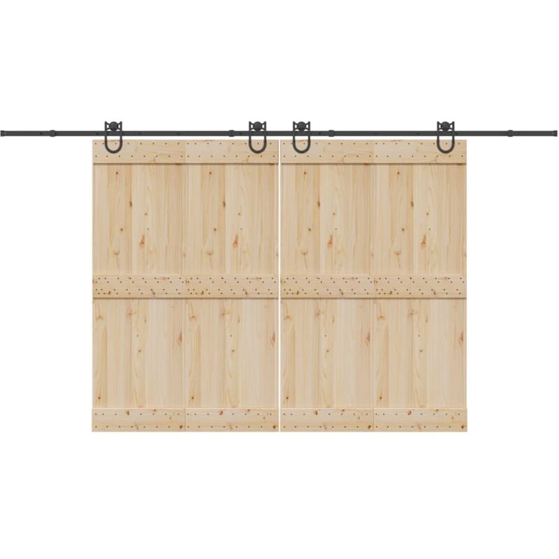 foto del prodotto vidaxl kit di binari per porte scorrevoli 400 cm acciaio nero