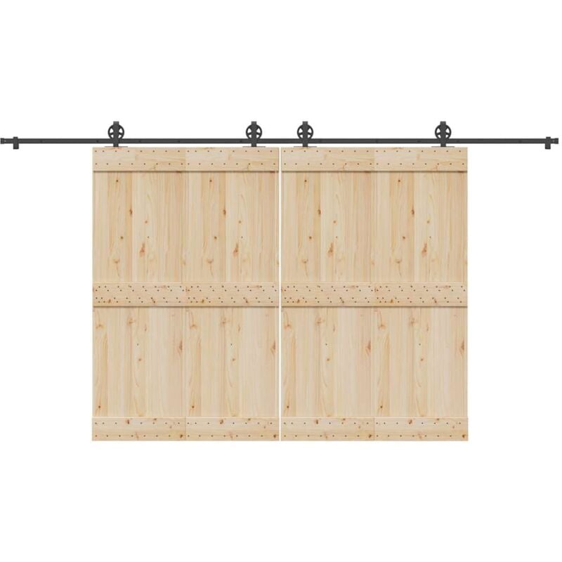 foto del prodotto vidaxl kit di binari per porte scorrevoli 400 cm acciaio nero