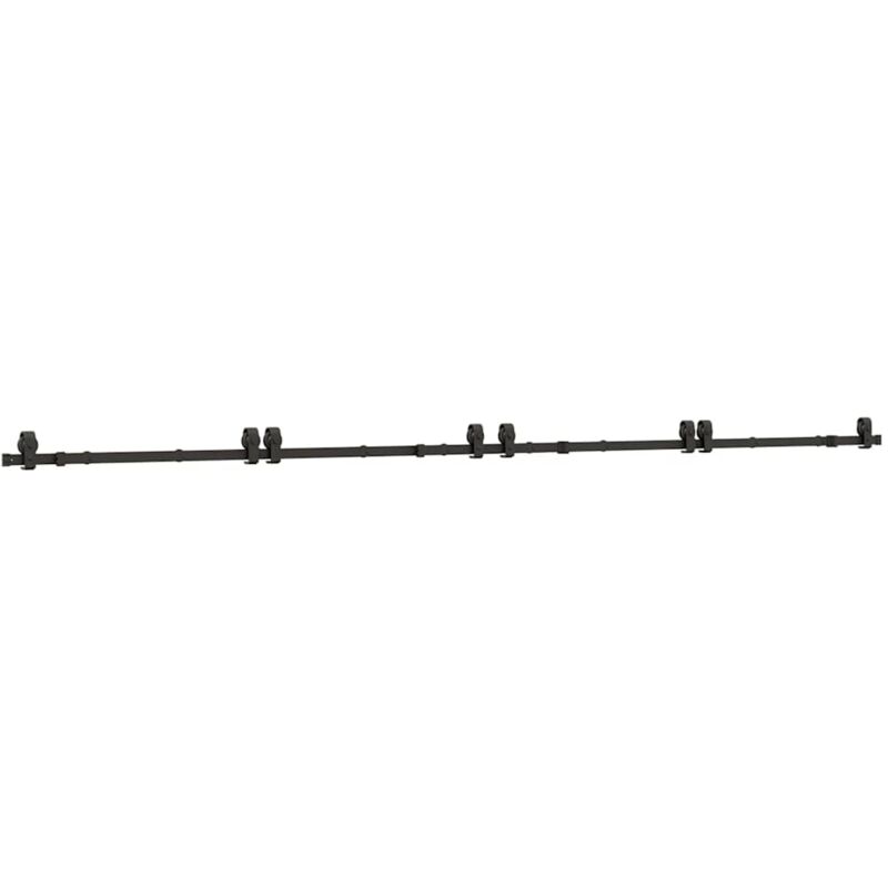 foto del prodotto vidaxl kit di binari per porte scorrevoli 400 cm acciaio nero