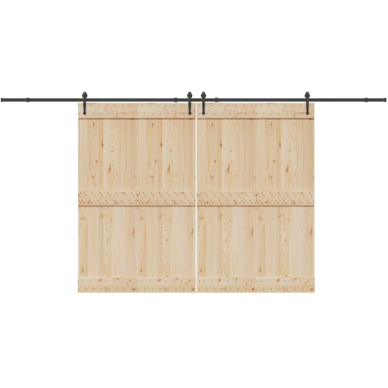 foto del prodotto vidaxl kit di binari per porte scorrevoli 427 cm acciaio nero