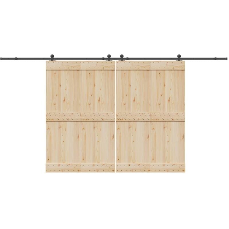 foto del prodotto vidaxl kit di binari per porte scorrevoli 427 cm acciaio nero