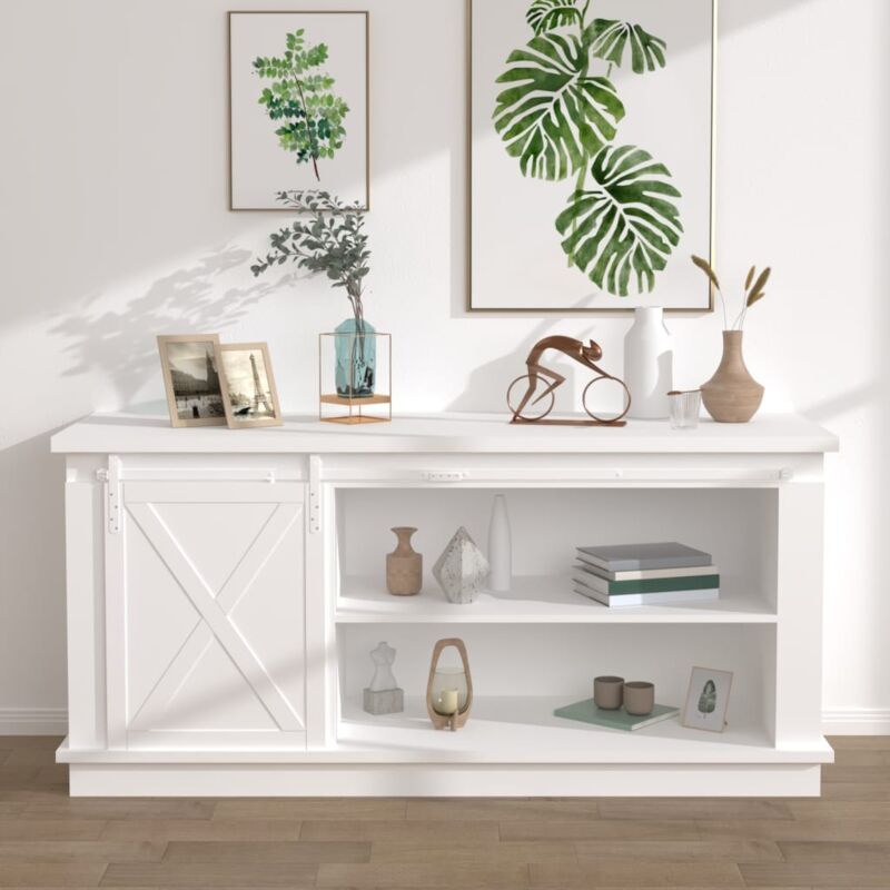 foto del prodotto vidaxl kit mini anta scorrevole in acciaio al carbonio bianco 183 cm
