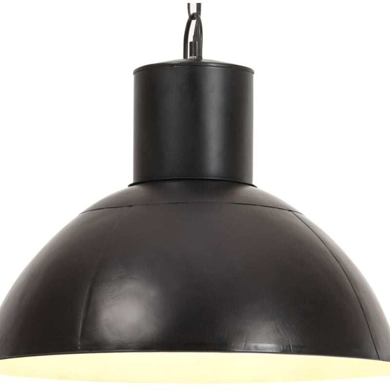foto del prodotto vidaxl lampada a sospensione 25 w nera rotonda 48 cm e27 308702