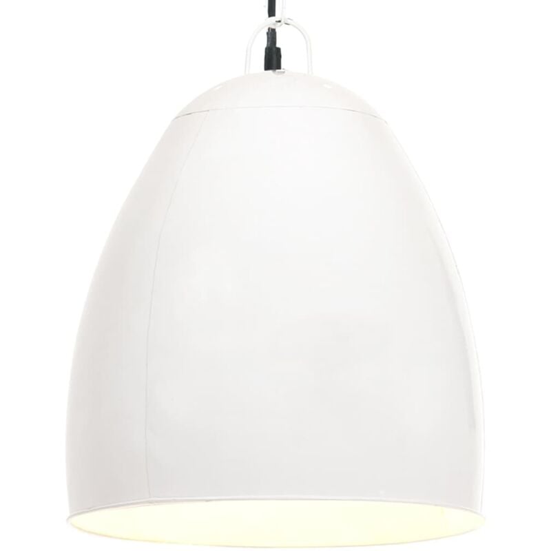 foto del prodotto vidaxl lampada a sospensione 25 w rotonda e27 42 x 52 cm in ferro vari colori colore bianco