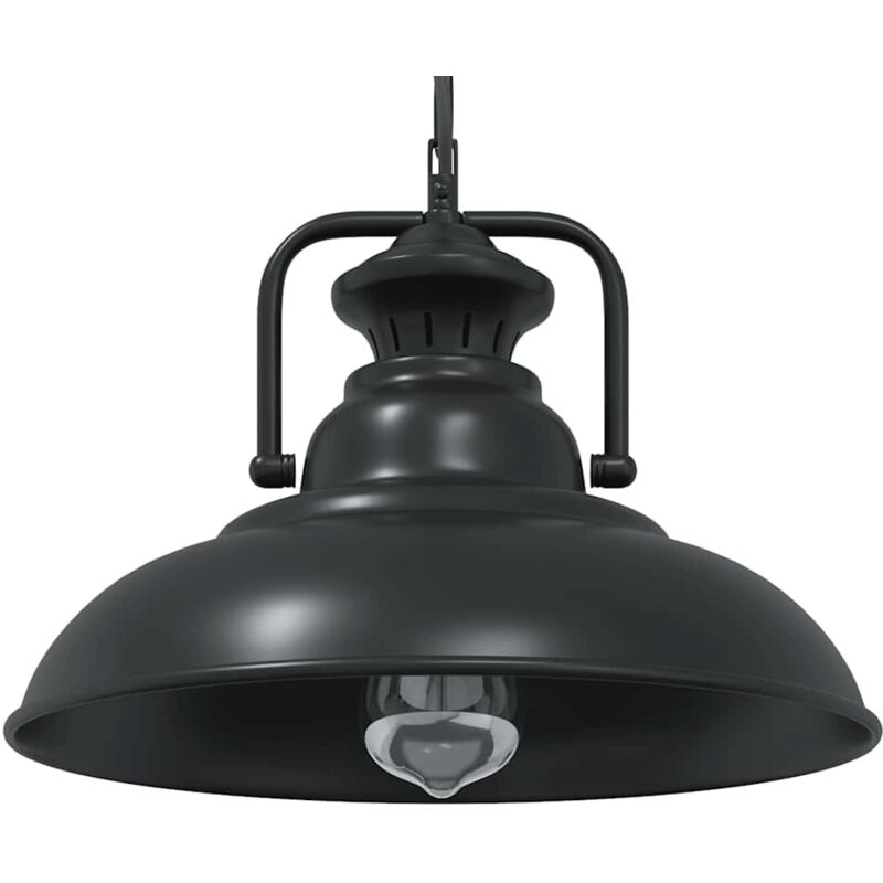 foto del prodotto vidaxl lampada a sospensione e27 nero 31 cm in metallo