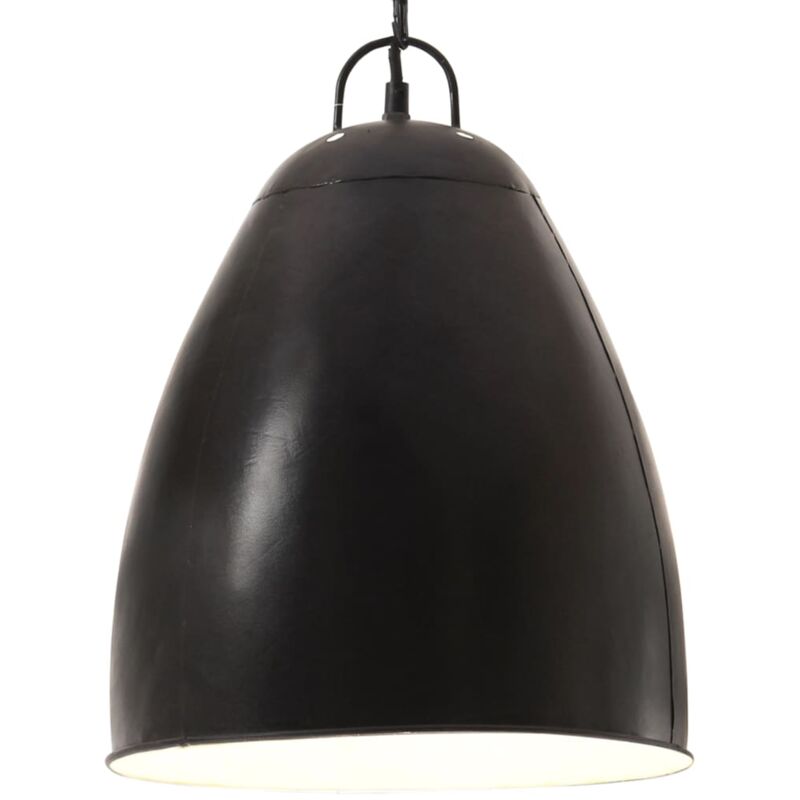 foto del prodotto vidaxl lampada a sospensione industriale 25 w nera rotonda 32 cm e27