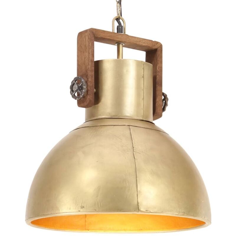 foto del prodotto vidaxl lampada a sospensione industriale 25 w ottone rotonda 40 cm e27 616232