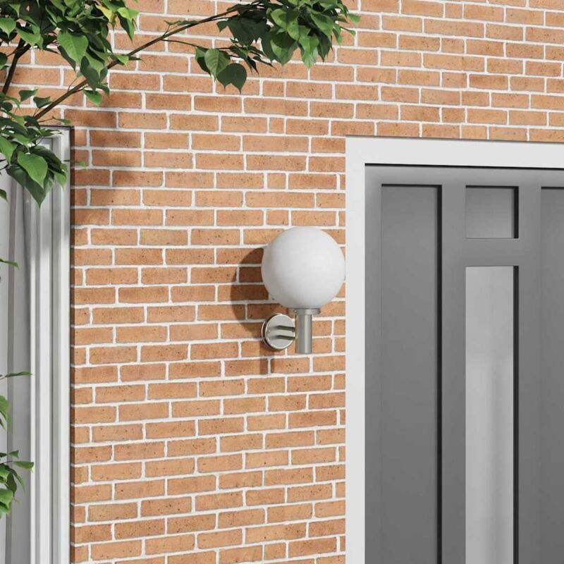 foto del prodotto vidaxl lampada da parete esterna argento acciaio inossidabile ip44