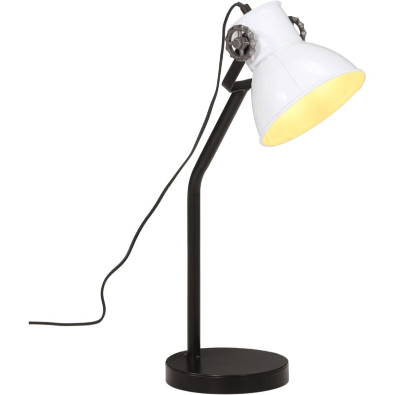 foto del prodotto vidaxl lampada da scrivania 25 w bianca 17x17x60 cm e27