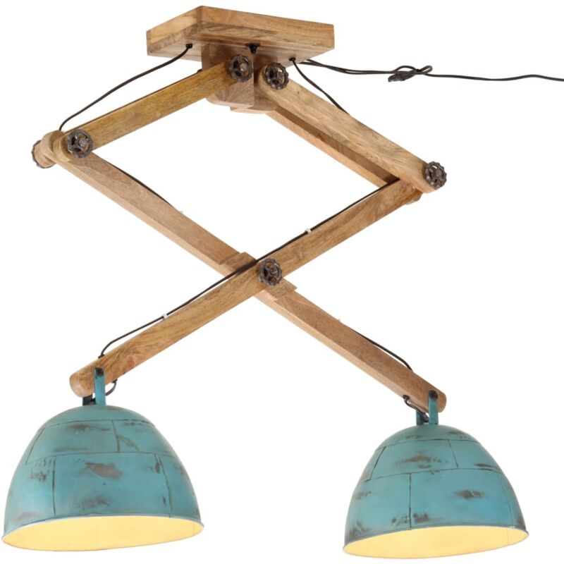 foto del prodotto vidaxl lampada da soffitto 25 w blu anticato 29x18x85 cm e27