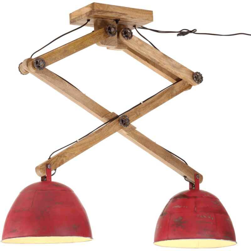 foto del prodotto vidaxl lampada da soffitto 25 w rosso anticato 29x18x85 cm e27