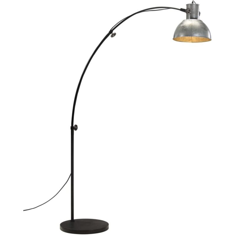 foto del prodotto vidaxl lampada da terra 25 w argento vintage 150 cm e27