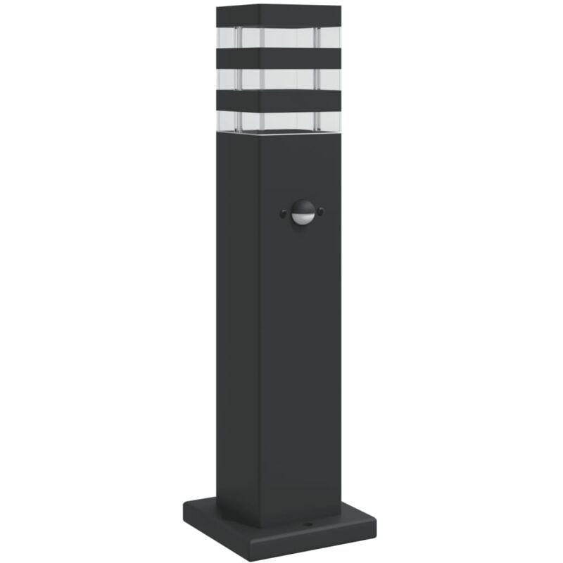 foto del prodotto vidaxl lampada da terra per esterni con sensore nera 50cm in alluminio