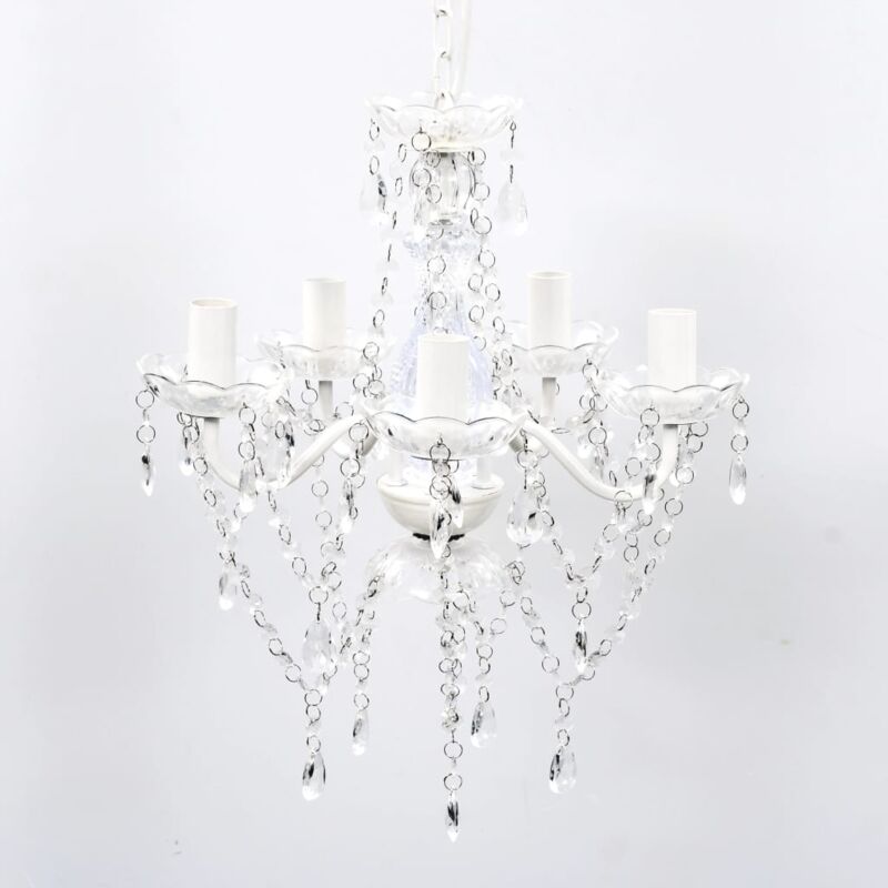 foto del prodotto vidaxl lampada in cristallo a 5 lampadine stile classico vari colori colore trasparente