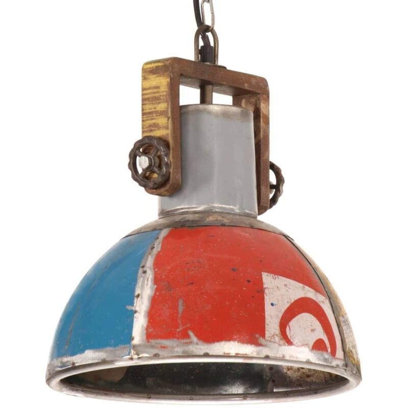 foto del prodotto vidaxl lampada sospesa industriale 25 w multicolore rotonda 30 cm e27