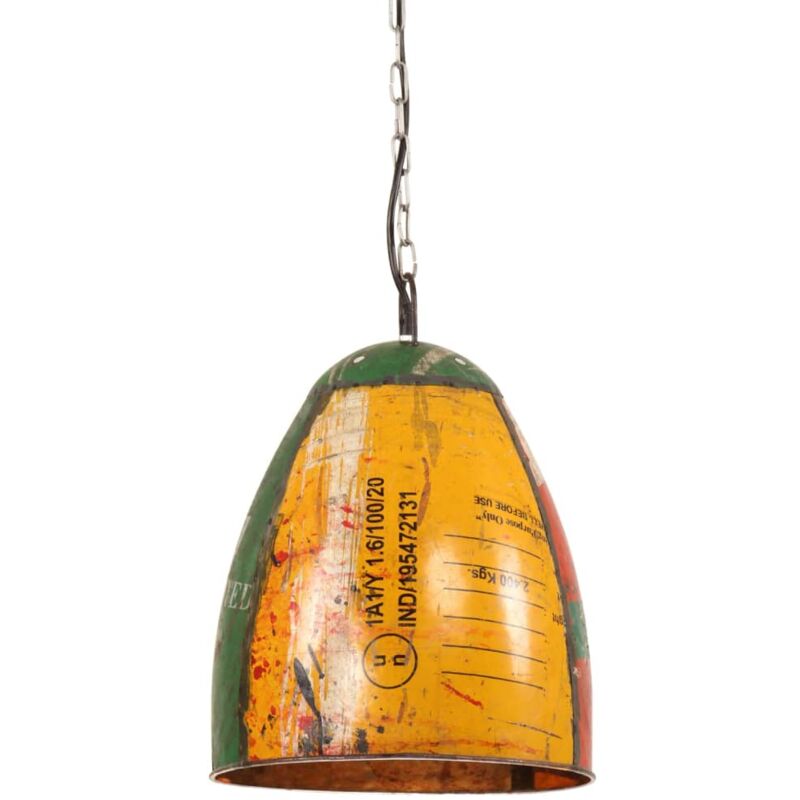 foto del prodotto vidaxl lampada sospesa industriale 25 w multicolore rotonda 32 cm e27