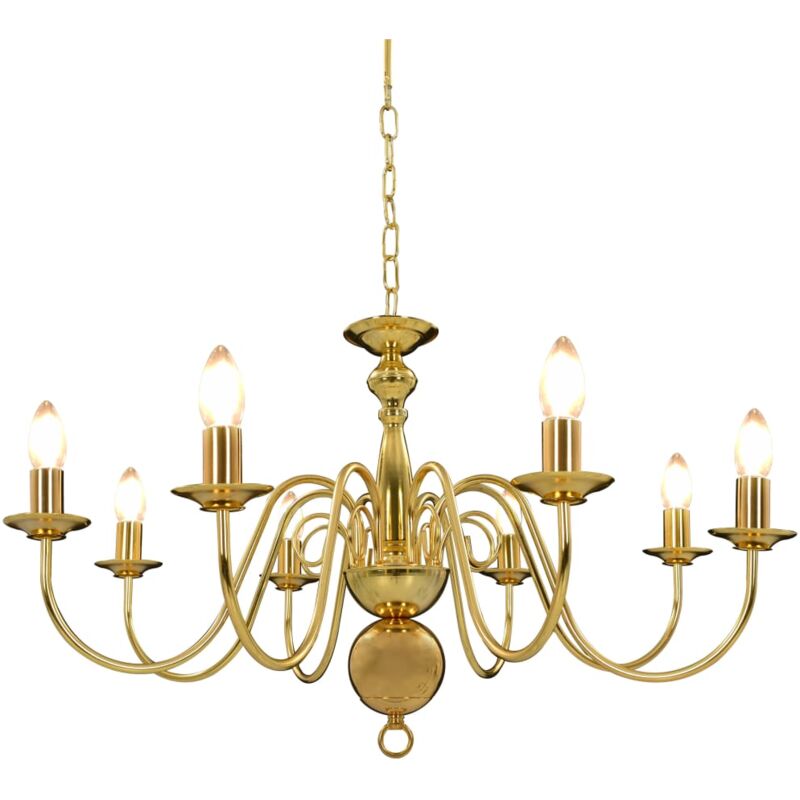 foto del prodotto vidaxl lampadario argento con 8 lampadine attacco e14 elegante vari colori colore oro