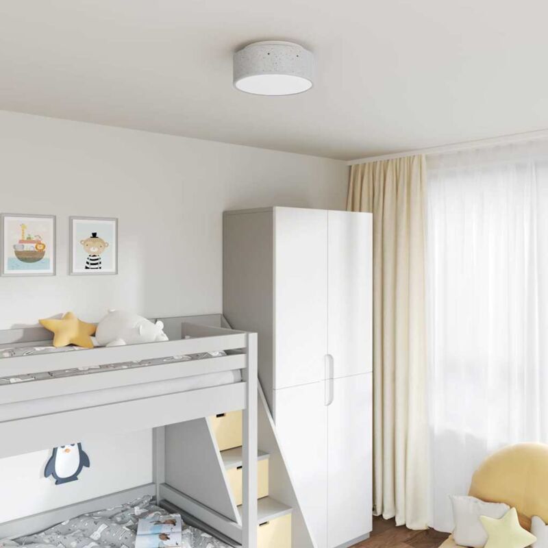 foto del prodotto vidaxl lampade a soffitto con paralume stellato grigio 30 cm tessuto e27
