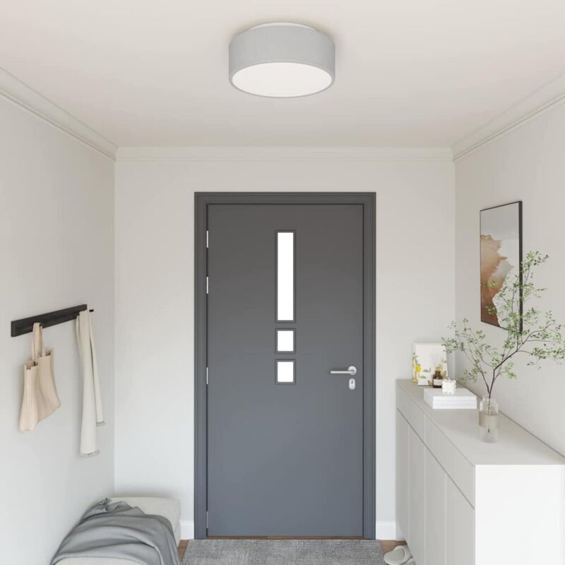 foto del prodotto vidaxl lampade da soffitto a incasso grigio 38 cm tessuto e27
