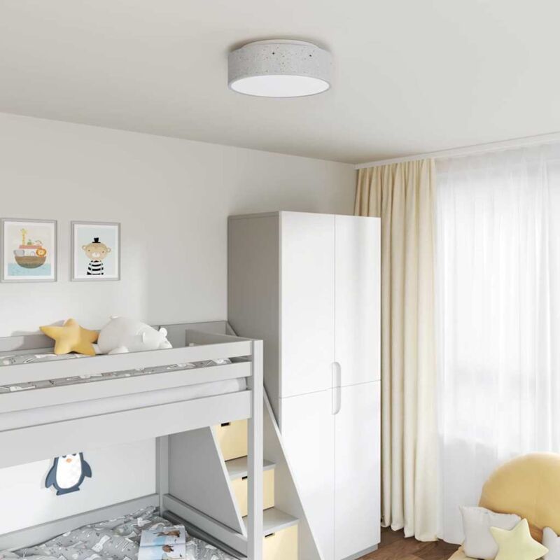 foto del prodotto vidaxl lampade da soffitto con paralume stellato grigio 38 cm tessuto e27