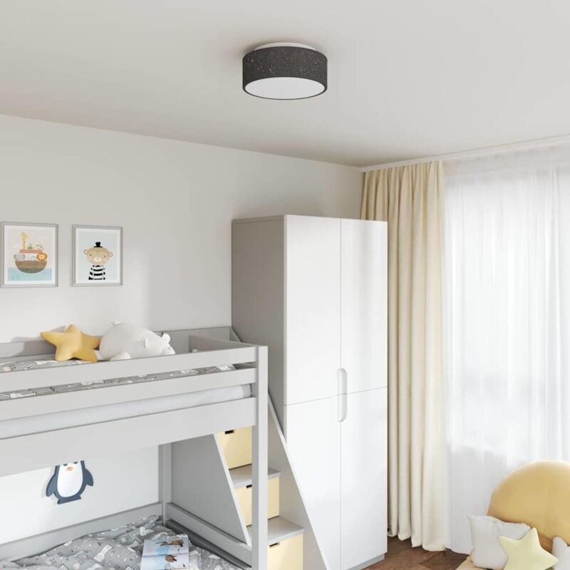 foto del prodotto vidaxl lampade da soffitto con paralume stellato nero 30 cm tessuto e27