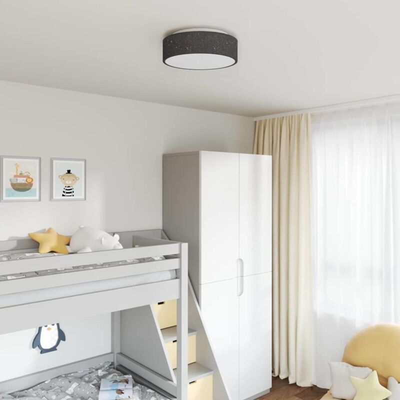 foto del prodotto vidaxl lampade da soffitto con paralume stellato nero 38 cm tessuto e27