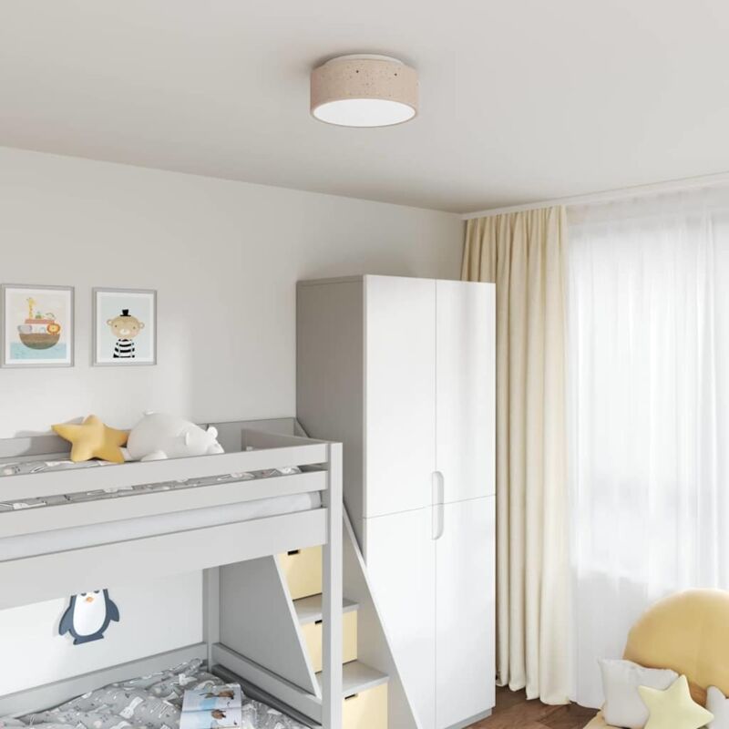 foto del prodotto vidaxl lampade da soffitto con paralume stellato tortora 30 cm tessuto e27