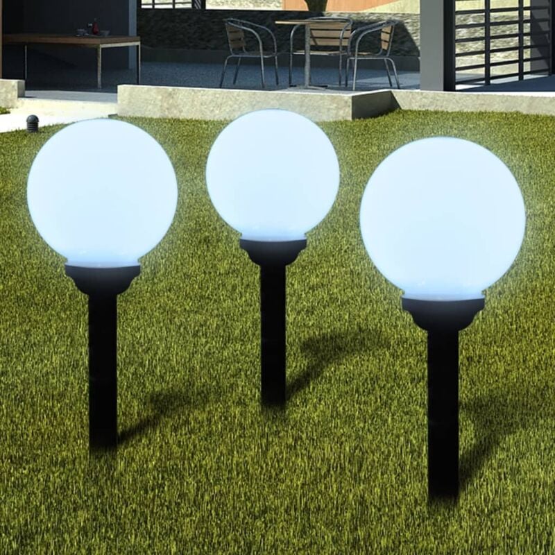 foto del prodotto vidaxl lampione solare a led da giardino 20 cm 3 pz con picchetto