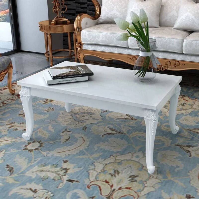 foto del prodotto vidaxl large coffee 100x60x42 cm gloss white coffee table