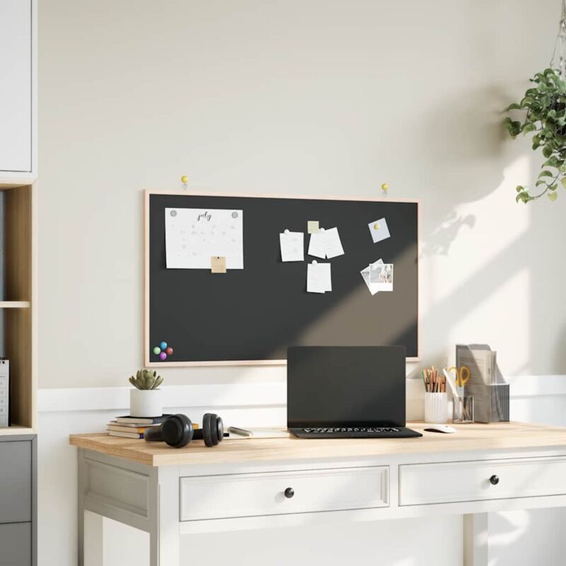 foto del prodotto vidaxl lavagna con cornice in legno massello di pino nero 100x55 cm
