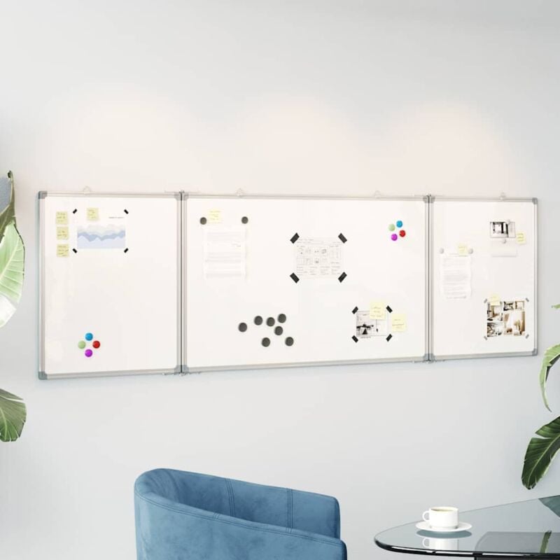 foto del prodotto vidaxl lavagna magnetica pieghevole 160x60x1,7 cm in alluminio