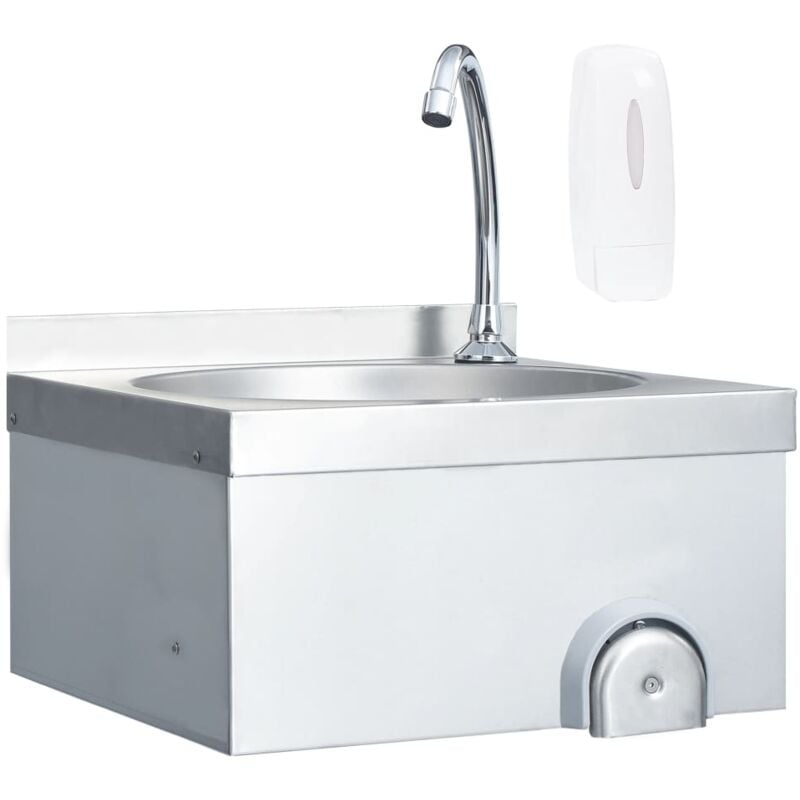 foto del prodotto vidaxl lavandino con rubinetto e dispenser sapone in acciaio inox