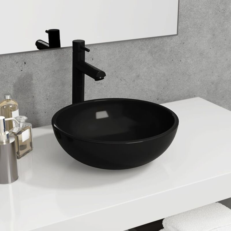 foto del prodotto vidaxl lavandino in vetro temperato 35x12 cm design moderno vari colori disponibili colore nero