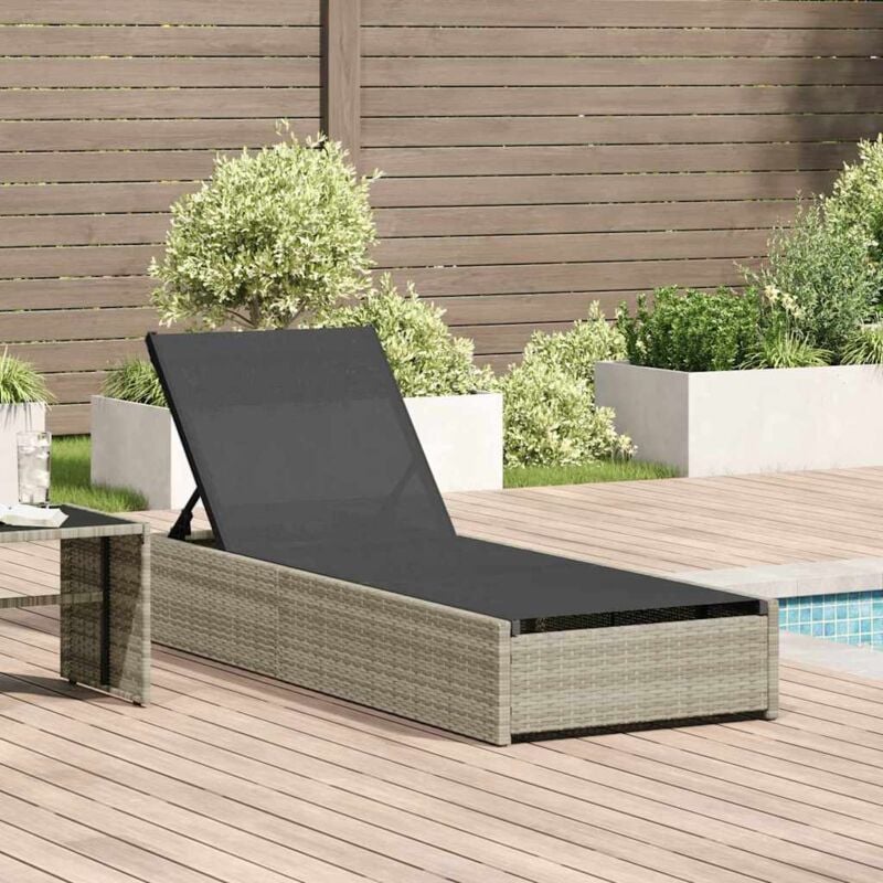 foto del prodotto vidaxl lettino da sole beige 60 x 200 x 27 cm in rattan sintetico