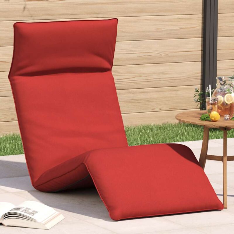 foto del prodotto vidaxl lettino pieghevole rosso 175x54x8,5 cm in tessuto oxford
