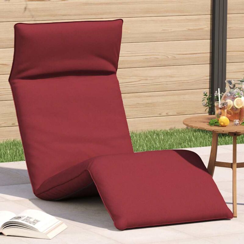 foto del prodotto vidaxl lettino pieghevole rosso vino 175x54x8,5 cm in tessuto oxford