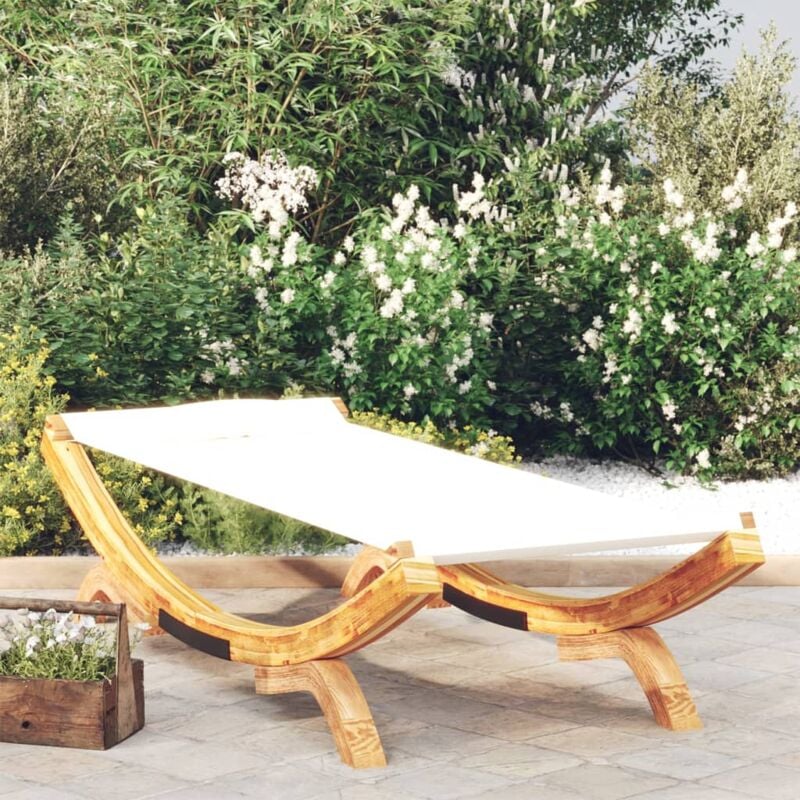 foto del prodotto vidaxl lettino prendisole 100x188,5x44 cm in legno curvato crema