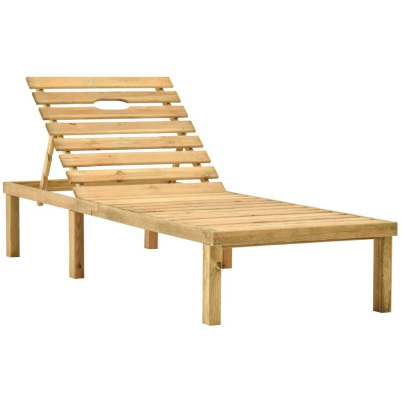foto del prodotto vidaxl lettino prendisole da giardino in legno di pino impregnato