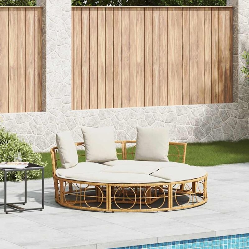 foto del prodotto vidaxl lettino prendisole esterno senza tetto in polyrattan