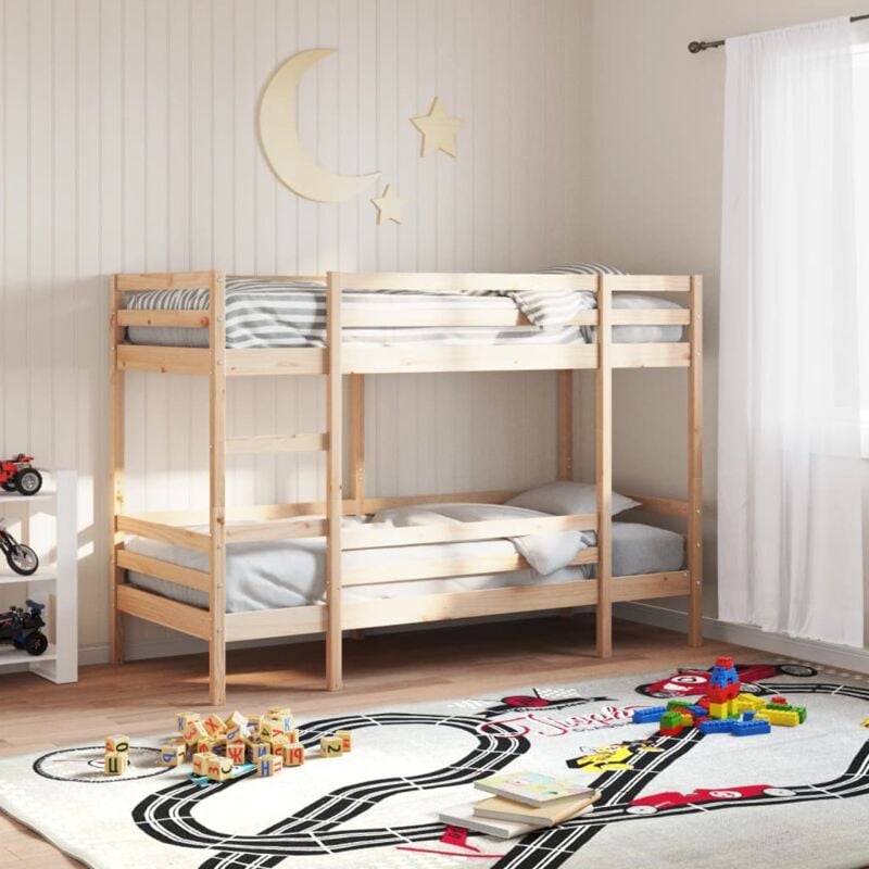 foto del prodotto vidaxl letto a castello 75x190 cm in legno massello di pino