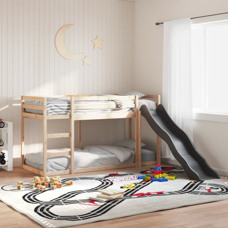 foto del prodotto vidaxl letto a castello scivolo e scala 90x190 cm legno massello pino 452933