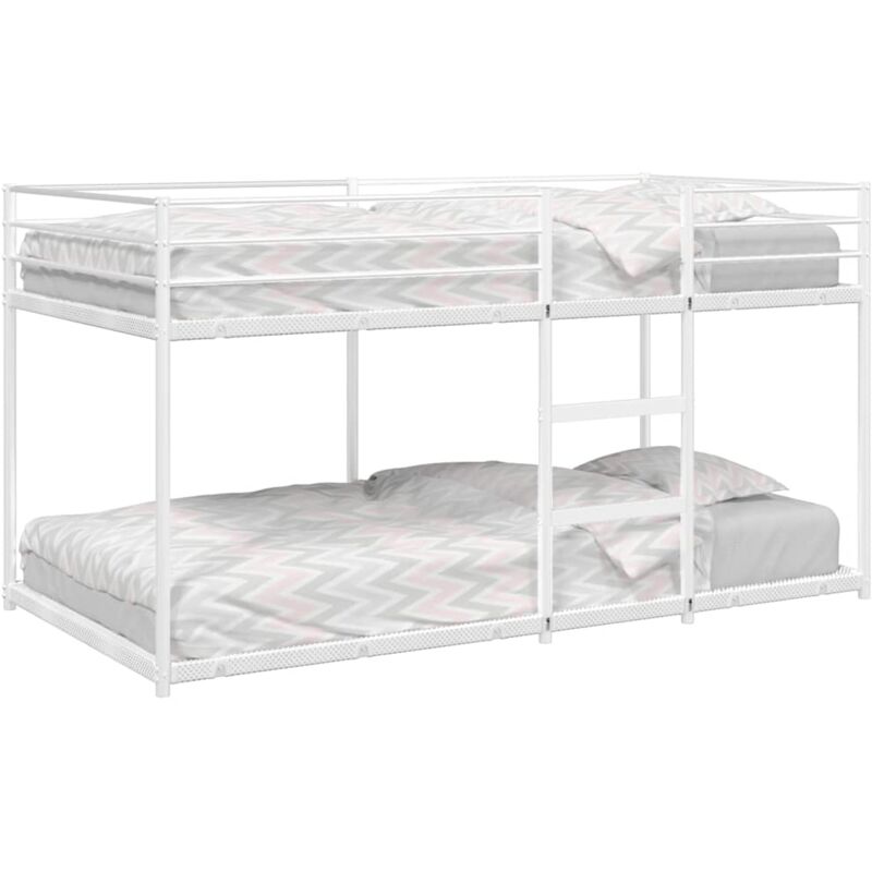 foto del prodotto vidaxl letto a castello senza materasso bianco 107x203 cm in acciaio