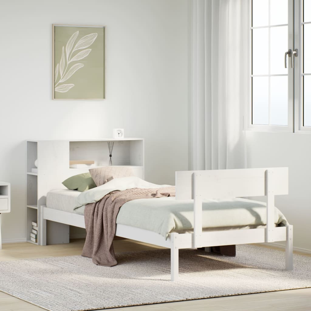 foto del prodotto vidaxl letto con libreria senza materasso 75x190 cm in legno pino