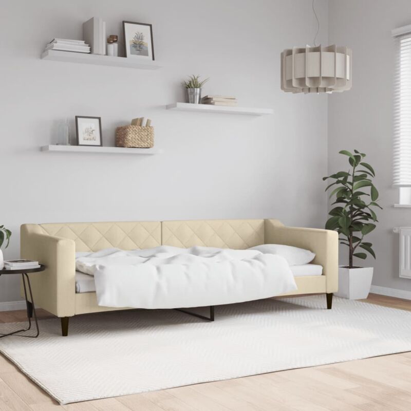 foto del prodotto vidaxl letto da giorno crema 80x200 cm in tessuto