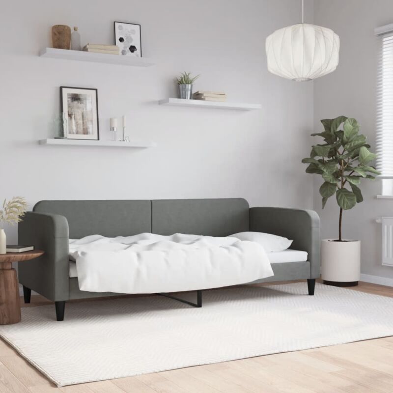 foto del prodotto vidaxl letto da giorno grigio scuro 80x200 cm in tessuto