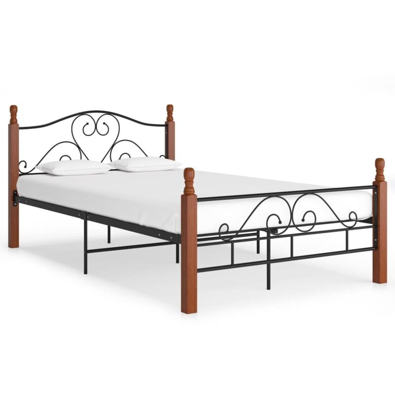 foto del prodotto vidaxl letto dal design elegante finemente decorato in legno e metallo varie misure dimensioni 120 x 200 cm